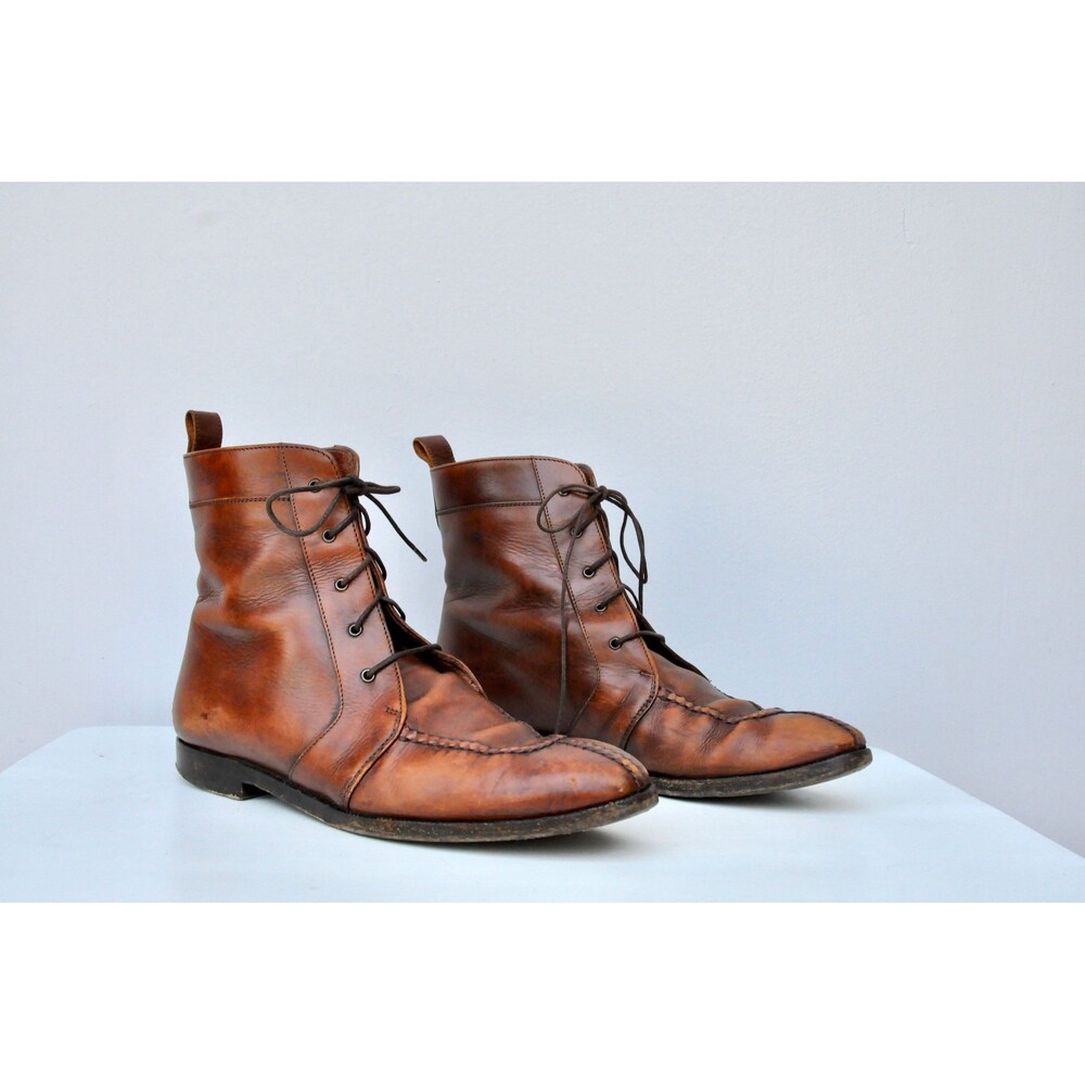 Vintage Lace Up Ankle Boots Cole Haan made in Italy Booties Victorian Style 6.5